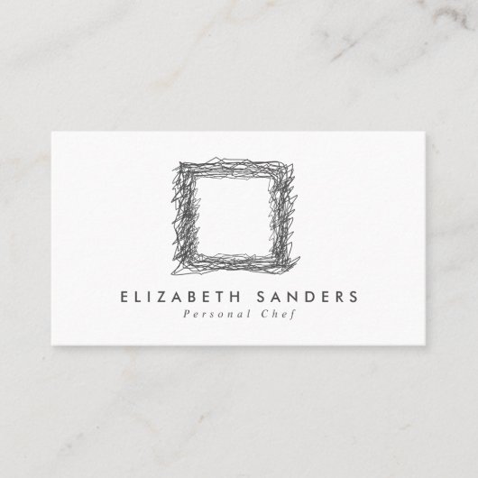 ラグジュアリーミニマリストブティックソーシャルメディアQRコード 名刺 (正面)