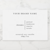 ラグジュアリーミニマリストホワイトキャンドル製品ラベル フードラベル (シングルラベル)