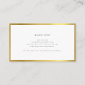 ラグジュアリーミニマリストメタリック金ゴールド名刺 名刺 (裏面)