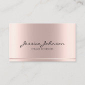 ラグジュアリーミニマリストロゼゴルドまつげラッシュ 名刺 (正面)