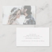 ラグジュアリーミニマリスト写真用名刺 名刺 (正面/裏面)