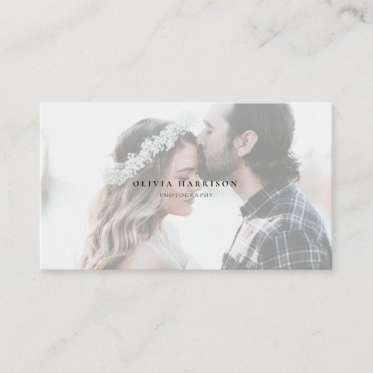 ラグジュアリーミニマリスト写真用名刺 名刺 (正面)