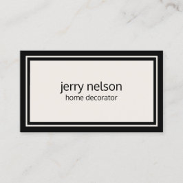 ラグジュアリーミニマルコンテンポラリーリストブラック&アイボリー 名刺