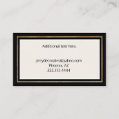 ラグジュアリーミニマルコンテンポラリーリスト 名刺 (裏面)