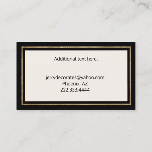 ラグジュアリーミニマルコンテンポラリーリスト 名刺 (裏面)