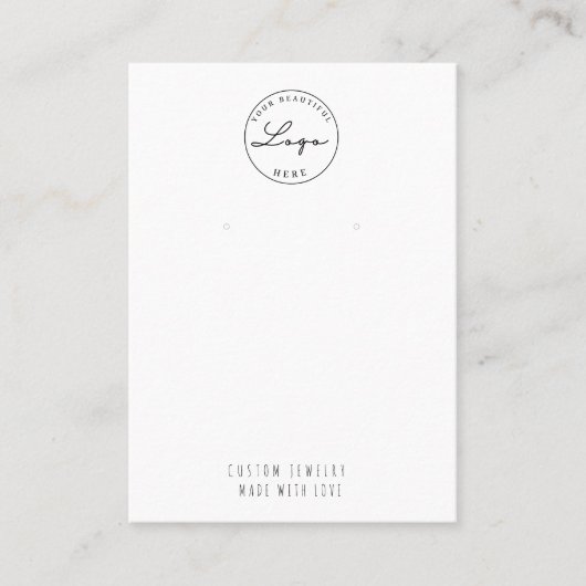 ラグジュアリーミニマルジュエリーディスプレイカード 名刺 (正面)