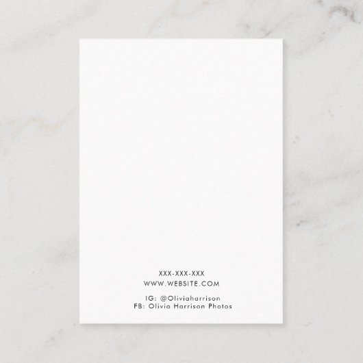 ラグジュアリーミニマルジュエリーディスプレイカード 名刺 (裏面)