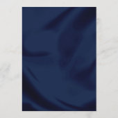 ラグジュアリーミニマルネイビーブルーと金ゴールドスクリプ結婚ト メニュー (裏面)