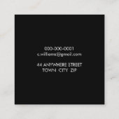 ラグジュアリーミニマルフェイクグラム金ゴールド箔スプラッシュ スクエア名刺 (裏面)