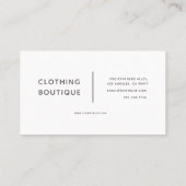 ラグジュアリーミニマルブティック白黒書道 名刺 (裏面)