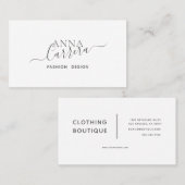 ラグジュアリーミニマルブティック白黒書道 名刺 (正面/裏面)