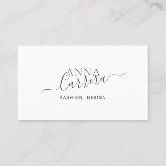 ラグジュアリーミニマルブティック白黒書道 名刺 (正面)