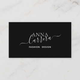 ラグジュアリーミニマルブティック白黒書道 名刺