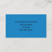 ラグジュアリーミニマルモダンブルー 名刺 (裏面)