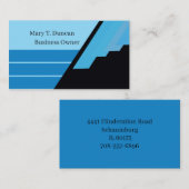 ラグジュアリーミニマルモダンブルー 名刺 (正面/裏面)