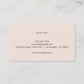 ラグジュアリーミニマルモダン赤面ピンクブラック 名刺 (裏面)