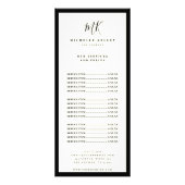 ラグジュアリーミニマルモノグラムシックスタイリッシュプライスリスト ラックカード (正面)