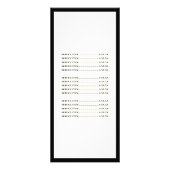 ラグジュアリーミニマルモノグラムシックスタイリッシュプライスリスト ラックカード (裏面)