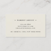 ラグジュアリーミニマルモノグラムブラックアイボリーシンプルエレガント 名刺 (裏面)