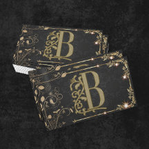 ラグジュアリーミニマルモノグラムブラック金ゴールドシックスタイリッシュ