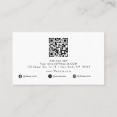 ラグジュアリーミニマルQRコードプロフェッショナル 名刺 (裏面)