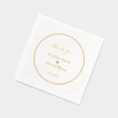 ラグジュアリーミニマ結婚リストのホイルスタンプナプキンス 箔ナプキン (左)