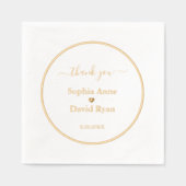 ラグジュアリーミニマ結婚リストのホイルスタンプナプキンス 箔ナプキン (正面)