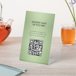 ラグジュアリーミントグリーン美しいサロンサイネージ 台座サイン