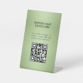 ラグジュアリーミントグリーン美しいサロンサイネージ 台座サイン (正面)