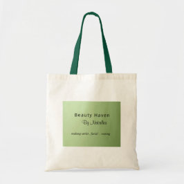 ラグジュアリーミントグリーン美しいサロン名刺 トートバッグ