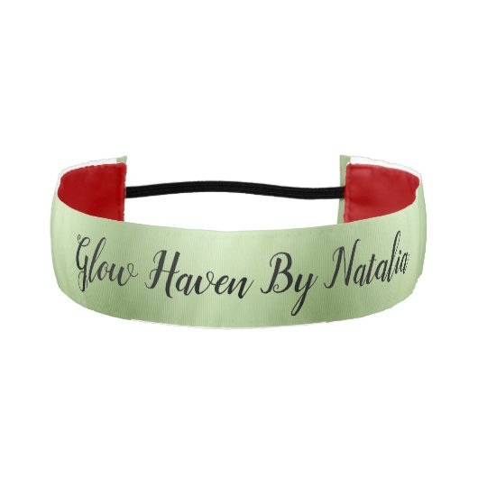 ラグジュアリーミントグリーン美しいサロン アスレチックヘッドバンド (正面)