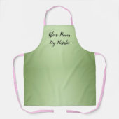 ラグジュアリーミントグリーン美しいサロン エプロン (正面)