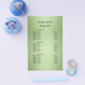 ラグジュアリーミントグリーン美しいサロン チラシ (シングル)