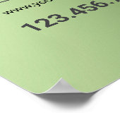 ラグジュアリーミントグリーン美しいサロン ポスター (角)