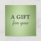 ラグジュアリーミントグリーン美しいサロン 割引カード (正面)