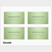 ラグジュアリーミントグリーン美しいサロン 長方形シール (シート)