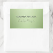 ラグジュアリーミントグリーン美しいサロン 長方形シール (バッグ)