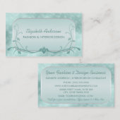 ラグジュアリーミントフローラ《写真》ぼけ味インテリアファッションデザイナー 名刺 (正面/裏面)