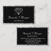 ラグジュアリーメイクアップアーティストウェディングプランナーダイヤモンド 名刺 (正面/裏面)