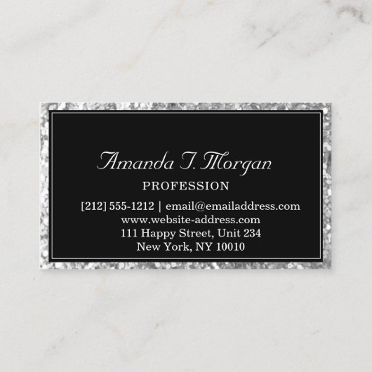 ラグジュアリーメイクアップアーティストウェディングプランナーダイヤモンド 名刺 (裏面)