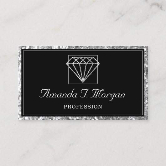 ラグジュアリーメイクアップアーティストウェディングプランナーダイヤモンド 名刺 (正面)