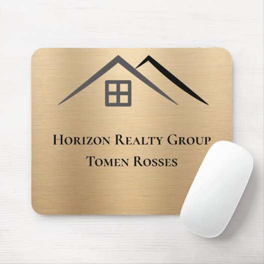 ラグジュアリーメタリック実在金ゴールドエステートマウスパッド マウスパッド (マウス)