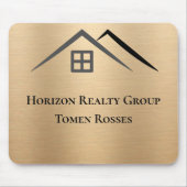 ラグジュアリーメタリック実在金ゴールドエステートマウスパッド マウスパッド (正面)