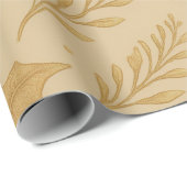 ラグジュアリーメタリック金ゴールドシャンパンクリスマス ラッピングペーパー (ロールコーナー)