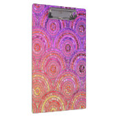 ラグジュアリーメタルフォイルグリッターピンク金ゴールドドットサークル クリップボード (右)