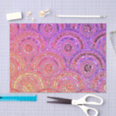 ラグジュアリーメタルフォイルグリッターピンク金ゴールドドットサークル 薄葉紙 (クラフト)