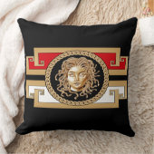 ラグジュアリーメドゥーサメダリオン装飾用クッション クッション (ブランケット)