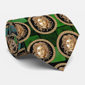 ラグジュアリーメドゥーサメダリオン金ゴールド ネクタイ (ロール)