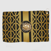 ラグジュアリーメドゥーサ金ゴールドゴルフタオル ゴルフタオル (横)