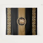 ラグジュアリーメドゥーサ金ゴールドタペストリー タペストリー (正面(横))